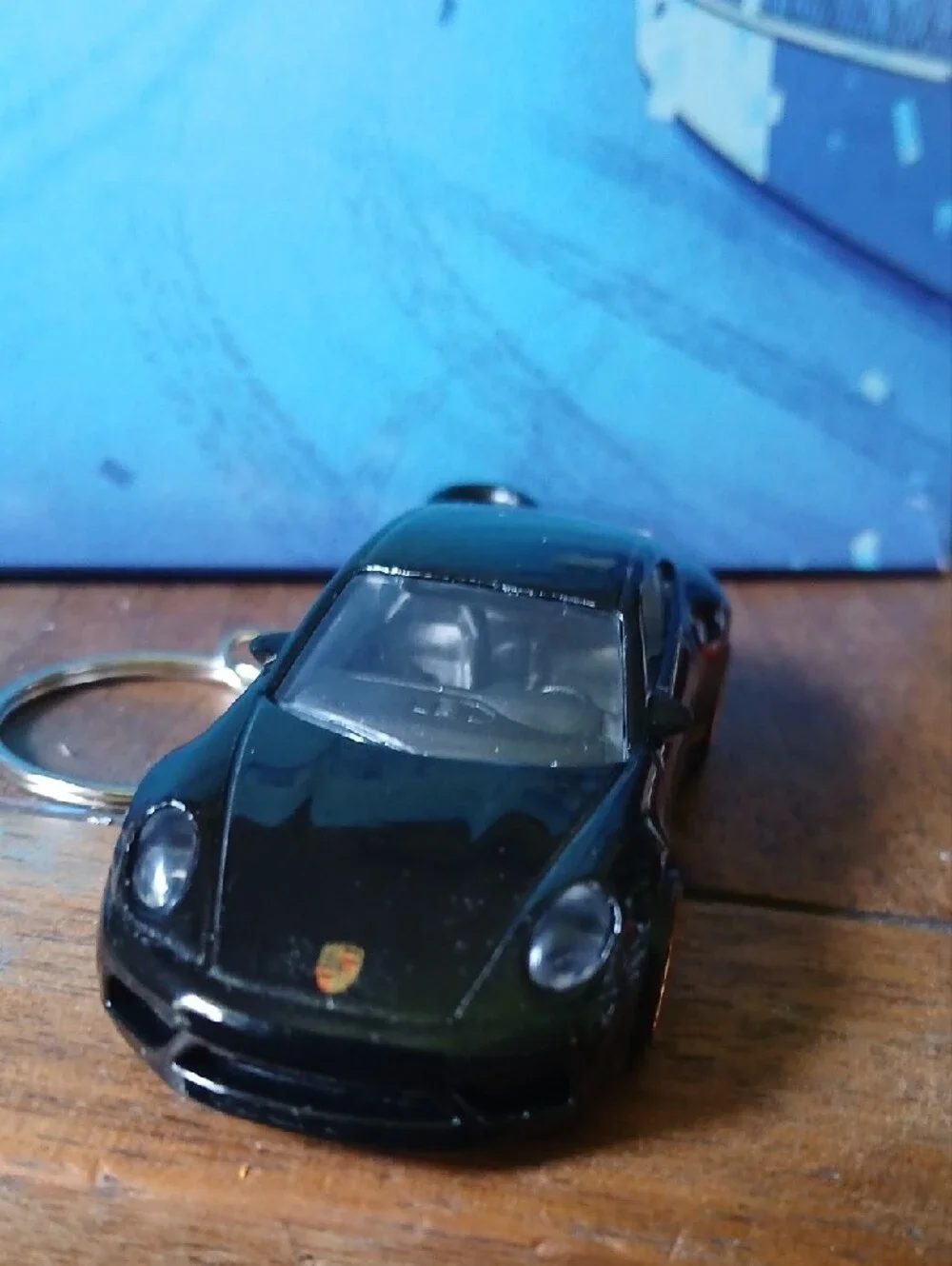 Porsche 911 Carrera T Keychain Hot Wheels Toy Car - Black and Gold